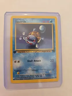 Vintage 1999 Team Rocket Dark Squirtle 1st Edition Pokemon Card - Image 1