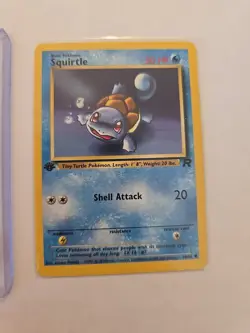 Vintage 1999 Team Rocket Dark Squirtle 1st Edition Pokemon Card - Image 3