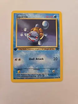 Vintage 1999 Team Rocket Dark Squirtle 1st Edition Pokemon Card - Image 5