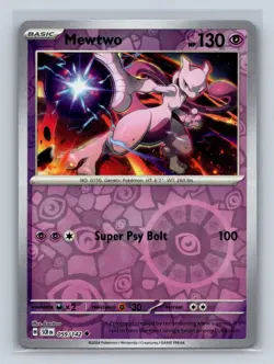 Mewtwo Reverse Holo SV07: Stellar Crown #059/142 Pokemon TCG NM - Image 1