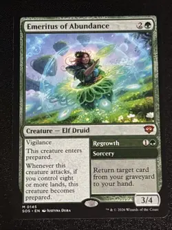 MTG Secrets of Strixhaven Emeritus of Abundance 0145 NM Mythic - Image 1