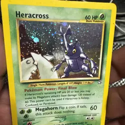 Pokemon TCG Heracross Neo Genesis Holo Card 6/111 Unlimited Rare - Image 2