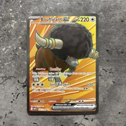 POKEMON TCG SV WHITE FLARE BOUFFALANT EX 162/086 ULTRA RARE FULL ART NM - Image 1