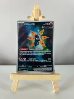 Pokemon TCG Iron Moth 187/182 Sv04: Paradox Rift Holo Future - Image 1
