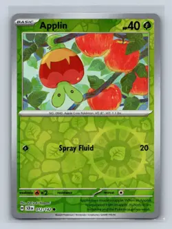 Applin Reverse Holo SV07: Stellar Crown #012/142 Pokemon TCG NM - Image 1
