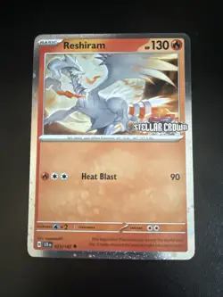 Pokemon TCG Reshiram Stellar Crown STAMPED Promo 022/142 Cosmo Promo NM - Image 1