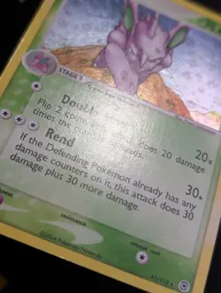 Nidorino 41/112 FireRed & LeafGreen Pokemon MP Reverse Holo - Image 3