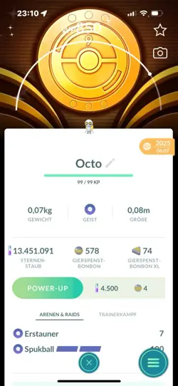 ✨ Pokemon Go Shiny Gierspenst (Hintergrund ) Shiny Gimminghoul (Background ) - Image 1