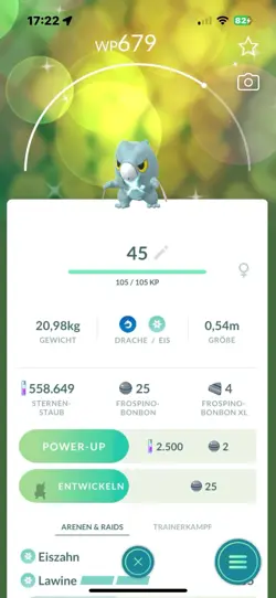 Pokemon Go Shiny Frospino / Frigibax - Image 1