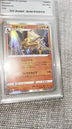 CGC 10 Pristine Radiant Charizard 010/071 Japanese Holo Pokemon GO 2022 - Image 2