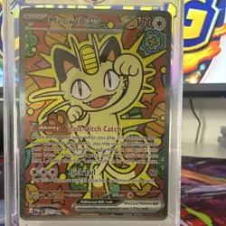Pokemon TCG Meowth ex 121/088 Ultra Rare Full Art Holo English - Image 2