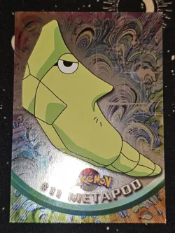 Metapod #11, Pokemon TCG Blue Logo Topps TV Animation Edition, Foil, Light Play - Image 1