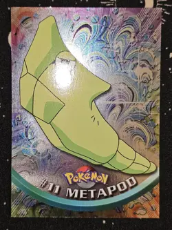 Metapod #11, Pokemon TCG Blue Logo Topps TV Animation Edition, Foil, Light Play - Image 2