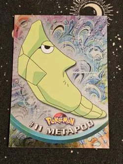 Metapod #11, Pokemon TCG Blue Logo Topps TV Animation Edition, Foil, Light Play - Image 3
