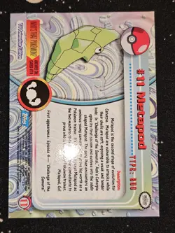 Metapod #11, Pokemon TCG Blue Logo Topps TV Animation Edition, Foil, Light Play - Image 4