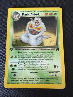 Pokemon TCG Dark Arbok Team Rocket 2/82 Holo 1st Edition Holo Rare WOTC 1999 - Image 1