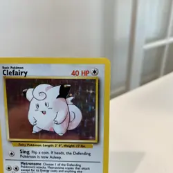Clefairy 5/102 Holo Rare Base Set Unlimited Pokemon - Image 3