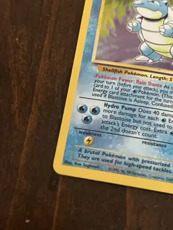 Pokemon Blastoise 2/102 Base Set Holo Rare English 1999 HP100 Stage 2 - Image 2