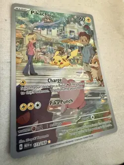 Pokemon Pikachu 173/165 Scarlet & Violet 151 Illustration Rare Full Art Holo - Image 2