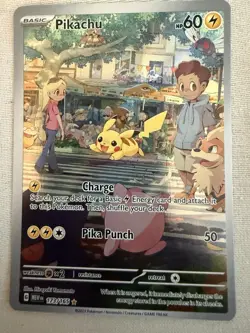Pokemon Pikachu 173/165 Scarlet & Violet 151 Illustration Rare Full Art Holo Eng - Image 1