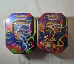 Pokemon TCG Mega Charizard X ex And Y ex Tins Factory Sealed You Get Both - Image 1
