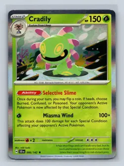 Cradily #006/142 SV07: Stellar Crown Holo Rare Pokemon TCG NM - Image 1