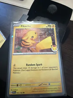 Pikachu Cosmo Holo (Pokemon Day 2026) Stamped TEF 051/162 Pokemon TCG Sparkle - Image 1