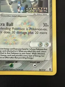Pokemon TCG EX Delta Species Holon’s Magneton Stamped Reverse Holo 22/113 NM - Image 2