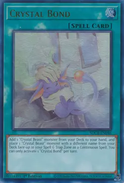 Crystal Bond [SDCB-EN046] Ultra Rare Near Mint 1st Edition YuGiOh - Image 1