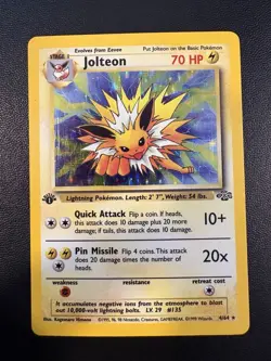 Pokemon 1st Edition Jungle Jolteon Holo Rare (4/64) - Image 1