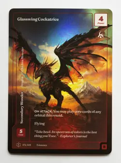 Wonders Of The First Existence Glasswing Cockatrice Rare Formless Foil #174 - Image 1