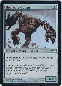 FOIL Hematite Golem Mirrodin Common - MTG Magic the Gathering Card - Image 1