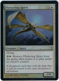 FOIL Flickering Spirit Time Spiral Common - MTG Magic the Gathering Card - Image 1