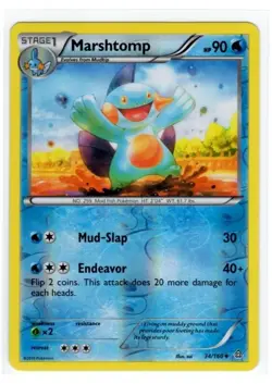 Marshtomp 34/160 XY - Primal Clash Reverse Holo - Pokemon Card NM - Image 1