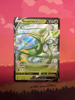 Pokemon Card Serperior V 007/195 Ultra Rare Silver Tempest Near Mint - Image 1