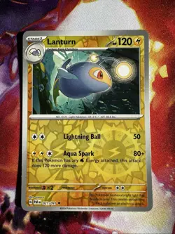 Pokemon Lanturn 021/091 Paldean Fates Reverse Holo Uncommon TCG - Image 1