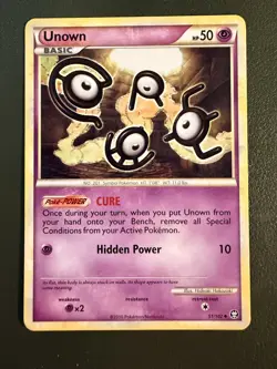 Pokemon TCG Unown 51/102 HS—Triumphant HGSS4 NM - Image 1