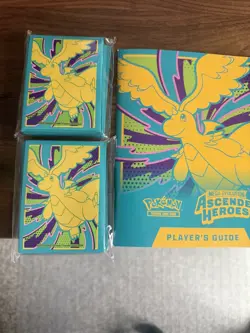 2 Pokemon Ascended Heroes 65 Count Sleeves (Sealed) 1 Dice, Players Guide & Coin - Image 3