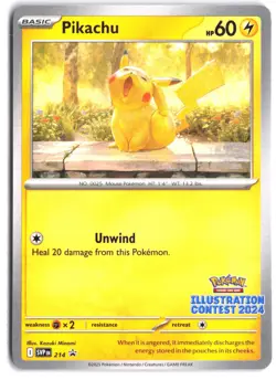 Pikachu (Illustration Contest 2024) 214 Promo Scarlet & Violet Promo Pokemon - Image 1