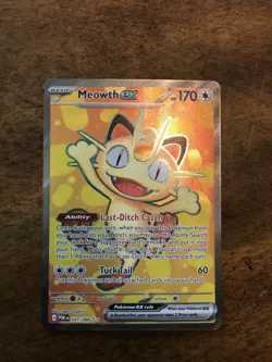 Meowth ex 107/088 Full Art Ultra Rare – Near Mint – Pokemon Perfect Order NM - Image 1