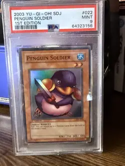 2003 Yu-Gi-Oh! Penguin Soldier Starter Deck: Joey SDJ 1st Edition PSA 9 - Image 1