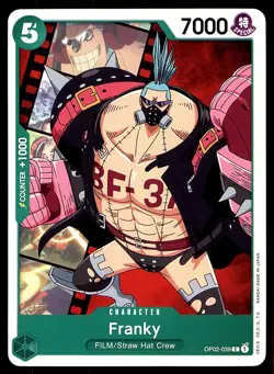 FRANKY OP02-039 C PARAMOUNT WAR 2023 ONE PIECE CARD GAME NM - Image 1