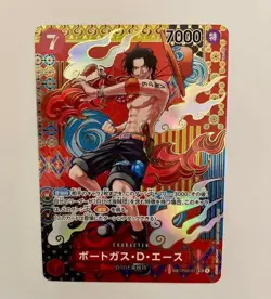 One Piece Card Game Portgas D. Ace SR SP Alt Art OP02-013 Paramount War Japanese - Image 1