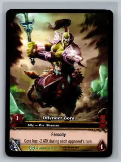 World of Warcraft TCG Offender Gora #162/252 Extended Full Art WOW CCG - Image 1