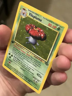 POKEMON TCG 1st Edition Vileplume 15/64 Jungle Holo Rare Card Wotc Vintage MP - Image 4