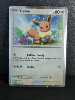 Pokemon Card Eevee Cosmos Holo SVP043 Black Star Promo Obsidian Flames 2023 - Image 1