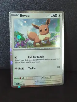 Pokemon Card Eevee Cosmos Holo SVP043 Black Star Promo Obsidian Flames 2023 - Image 2