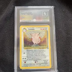 Pokemon TCG WOTC 1999 Jungle Clefable Holo Card 1/64 PG Graded 5 - Image 1