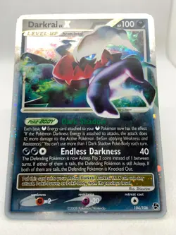 Pokemon TCG Darkrai LV.X Holo Card 104/106 Great Encounters Series - Image 2