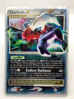 Pokemon TCG Darkrai LV.X Holo Card 104/106 Great Encounters Series - Image 5